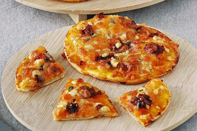 Mini pizzas con calabaza